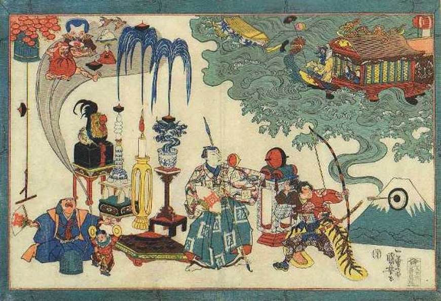 くまごろう様8【1869】蝶々乗せ龍亀 カルサイト Kuniyoshi Project